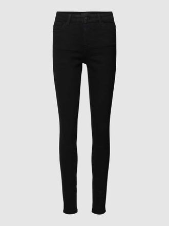 Pieces Skinny Fit Jeans in unifarbenem Design Modell DANA in Black, Größe XS