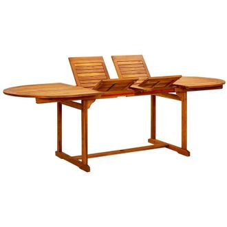 vidaXL Garden Dining Table (160-240)x100x75 cm Solid Acacia Wood vidaXL