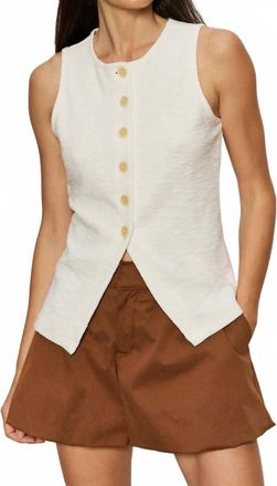 Sanctuary Nothing Extra Knit Vest In Chalk