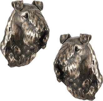 OEM Kerry Blue Terrier, Irish Blue Terrier: Estatuilla De Perro, Busto Colgante, Decoraci&oacute;n &Uacute;nica Para Un Amante De Los Perros De Art-dog