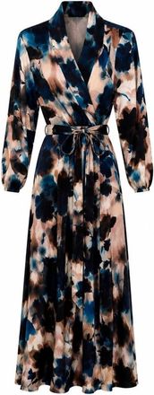 2-Biz Alina Wrap Jurk - Dames - Wikkelkleedje - Veelkleurig - L - Polyester - Kleedjes