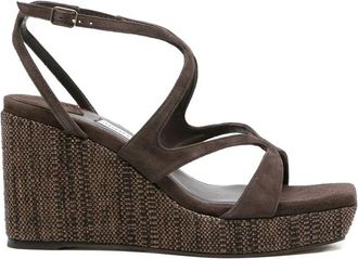 Jimmy Choo London Schoenen Jimmy Choo - Dames - Sleehakken - Bruin - 38 EU - Schoenen