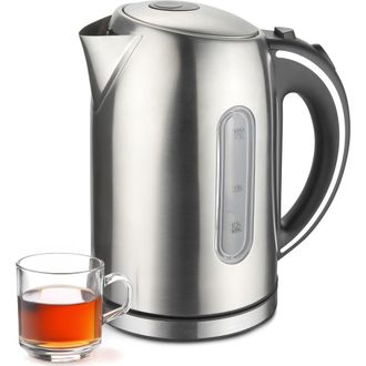 MegaChef 1.7Lt. Stainless Steel Electric Tea Kettle in Grey at Nordstrom