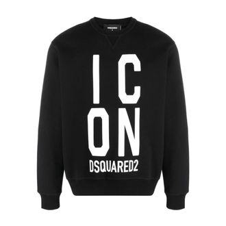 Dsquared2 Sweatshirts, male, Black, Size: 2XL Icon Squared Cool Sweatshirt