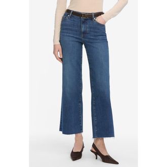 Frame Denim Le Slim Palazzo Raw Hem High Waist Crop Wide Leg Jeans in Elixir Raw After at Nordstrom Rack, Size 29