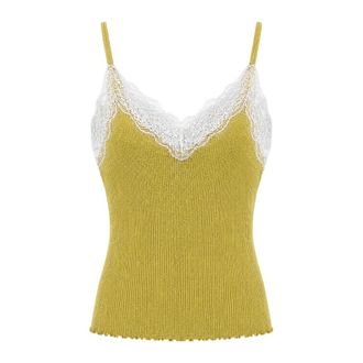 Imperial Sleeveless Tops, female, Yellow, Size: ONE SIZE Canotta