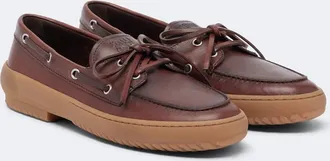 Miu Miu Leather boat shoes