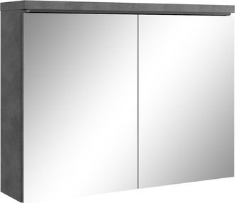 Badplaats Armario Espejo Paso 80 X 20 X 60 Cm - Gris Oscuro - Mueble Con E