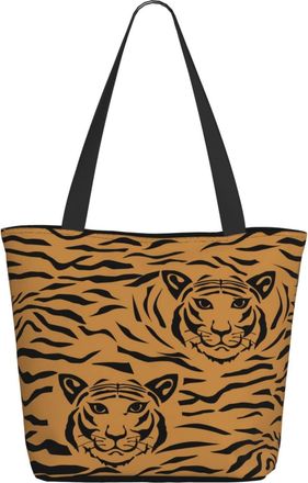 AOOEDM Tiger Animal Print Ladies Shopping Bag 13x11x7in.The Perfect ValentineS Day Gift.It Is The Best ValentineS Day Gift For Mom, Daughter, Wife,Etc