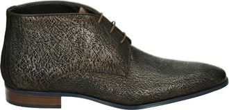 Giorgio Zakelijk Midden Bruine Leren Schoenen - Heren - Veterlaarzen - Bruin - 46 EU - Leer - Schoenen
