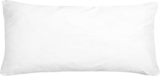 Beliani Almohada De Poli&eacute;ster Blanco 40 X 80 Cm Perfil Alto Microfibra Relleno Suave Errigal