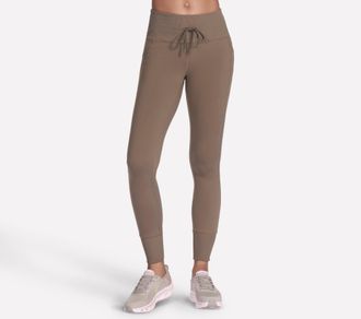 Skechers Leggings SKECHERS THE GOWALK RIB MIX JOGGER, Damen, Gr. XXL, N-Gr, grau, Obermaterial: 88% Nylon, 12% Elasthan, Hosen Leggings