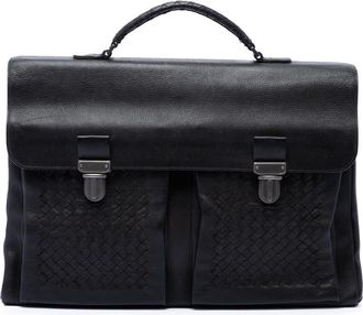 Bottega Veneta Pre-owned Bottega Veneta Intrecciato Trimmed Nappa Business Bag Unisex 39ENQ7SZJJN8TXLX