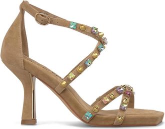 Alma En Pena Studded Heeled Sandal - Dames - Sandalen met hakken - Beige - 38 EU - Schoenen