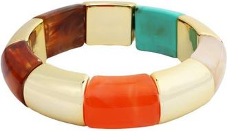 Panacea Resin Stretch Bracelet in Gold Multi at Nordstrom