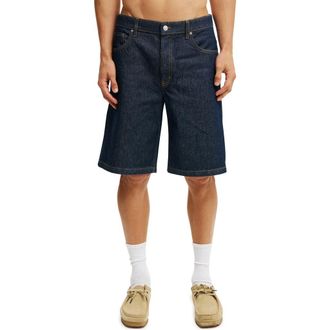 Cotton On Mens Baggy Denim Short in Shutter Blue at Nordstrom, Size 34