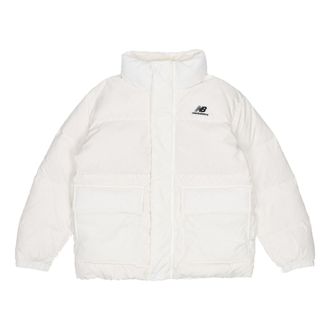 New Balance Essential Logo Puffer Jacket Asia Sizing White NPA4E013-IV