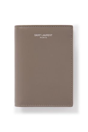Saint Laurent Logo-Print Leather Bifold Wallet