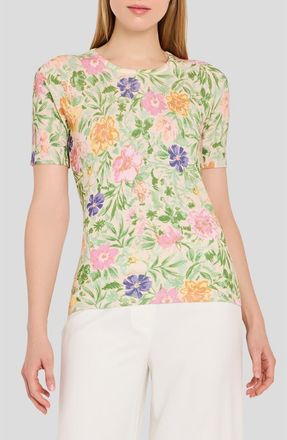 Tahari by ASL Print Sweater in Beige Moss at Nordstrom, Size X-Small