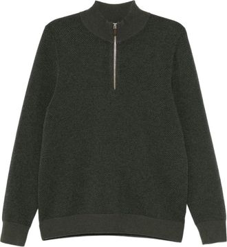 N.Peal Maglione con effetto jacquard - Verde