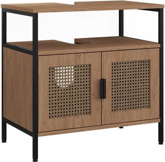 Vicco Mueble Bajo Lavabo Linara, Roble/negro, 60 X 59 Cm, Vicco