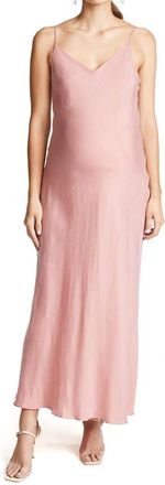 Hatch Ricky Slip Maternity Dress In Bergonia Pink