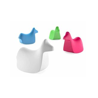 Plust Mecedora Para Ni&ntilde;os Juguete De Polietileno De Dise&ntilde;o Moderno Pony - Rojo