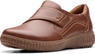 Clarks Womens Caroline Dalia Loafer, Tan Leather, 7 UK
