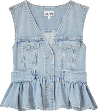 Ganni Mujer, Chaquetas, Azul, Talla: M