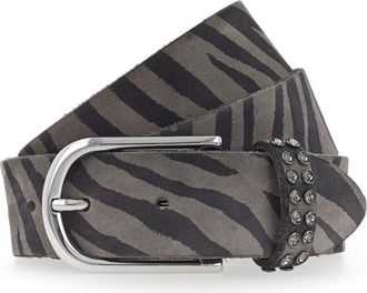 B.Belt Leora Leren Riem - Heren - Riemen - Grijs - 80 CM - Leer - Accessoires