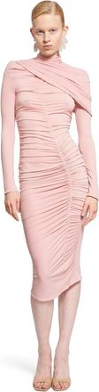 Magda Butrym Ruched Turtleneck Midi Dress