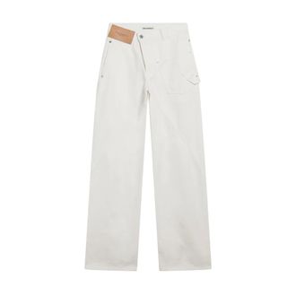 J.W.Anderson Straight Jeans, female, Beige, Size: W28 Twisted Workwear Jeans