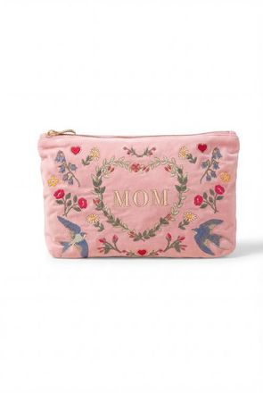 Elizabeth Scarlett Earth Goddess Mom Velvet Everday Pouch in Rose at Nordstrom