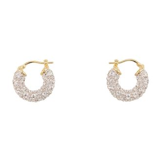 Simone Rocha Rhinestone Hoop Oorbellen - Dames - Oorbellen - Grijs - ONE Size - Accessoires