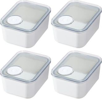 iDesign Small Canister with Removable Pour Cap - Set of 4 - White in White/clear at Nordstrom