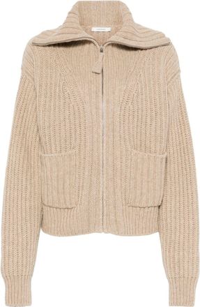 Christophe Lemaire Trucker cardigan - women - Yak/Alpaca - S - Brown
