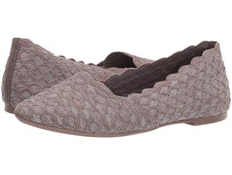 Skechers Cleo - Honeycomb Womens Flat Shoes Dark Taupe : 5.5 B - Medium, Textile