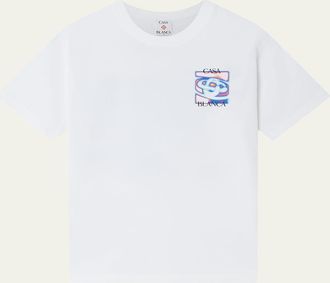 Casablanca Mens Heat Map Cotton Logo T-Shirt