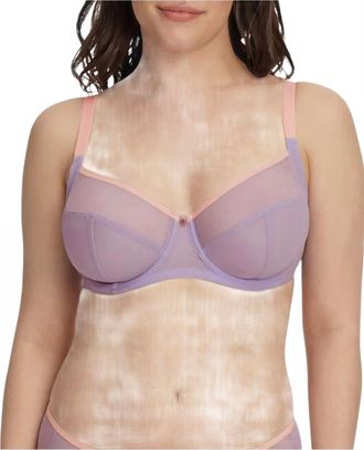 Skarlett Blue Spellbound Sheer Side Support Underwire Bra In Berry Pink
