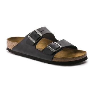 Birkenstock Sliders, female, Black, 6 UK, Arizona Birko-Flor Sandals