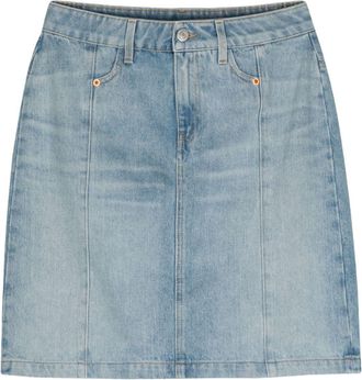 Martine Rose Narrow denim miniskirt - women - Cotton - S - Blue