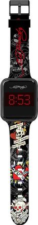 Ed Hardy Printed Square Digital Watch, 45mm x 39mm in Multicolor at Nordstrom Rack