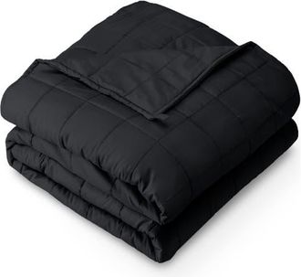 Bare Home Cotton Weighted Blanket in Black at Nordstrom, Size 25 Lb