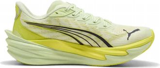 Puma Womens Deviate Nitro 4 Running Shoes In Apple Spritz-Lux Lime