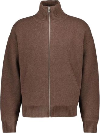 Axel Arigato Core Zip-Up Vest - Heren - Truien - Bruin - Maat: L Wol