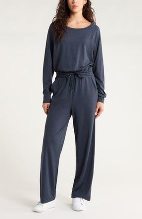 Zella Restore Soft Cozy Long Sleeve Jumpsuit in Navy Sapphire at Nordstrom Rack, Size X-Small