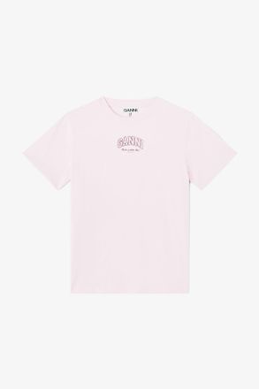 Ganni Pink Essential T-shirt - Size XXS Organic Cotton