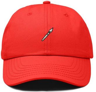 Dalix Paint Brush Dad Cap in Red at Nordstrom