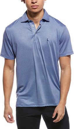 Tailorbyrd Tailorbyrd Mosaic Tiles Printed Performance Polo Shirt