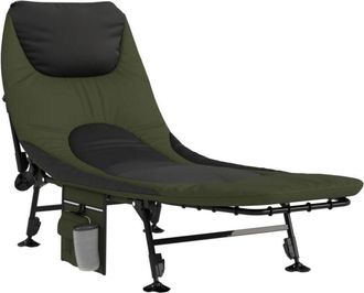 vidaXL Vidaxl - Tumbona De Pesca Con Patas Para Barro Ajustable Plegable Verde